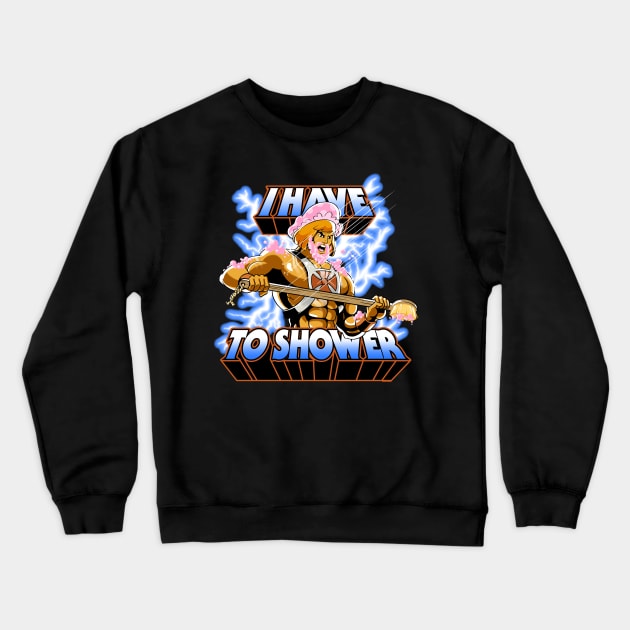 By the Shower of Grayskull Crewneck Sweatshirt by harebrained